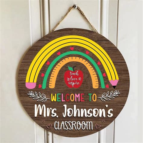 Amazon.com: Personalized Teacher Signs for Classroom, Teacher ...