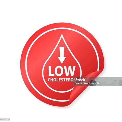 Low Cholesterol Icon Vector Sticker Label Symptoms Of Metabolic Syndrome Low Hdl Cholesterol ...