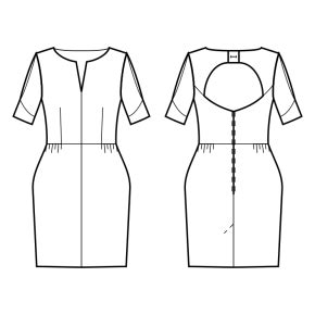 Dress #10369888 - Made to Measure Sewing Pattern by Sewist CAD Online ...