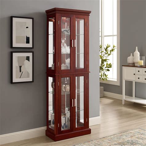 KeDiDo 70 Curio Cabinet Glass Display Cabinet with 6 India | Ubuy