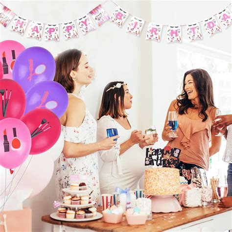 Buy Lenugeo Makeup Birthday Party Decorations, Makeup Spa Theme Party ...