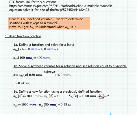 Mathcad Solving Equation for Variable with 2 Numbers 的图像结果