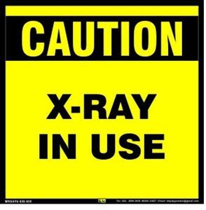 Mr. SAFE Caution X-Ray in Use In PVC Sticker (8 Inch X 8 Inch ...