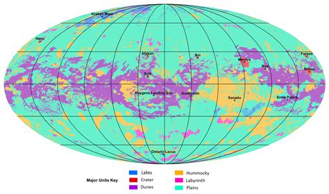 ESA - Global geologic map of Titan (annotated)