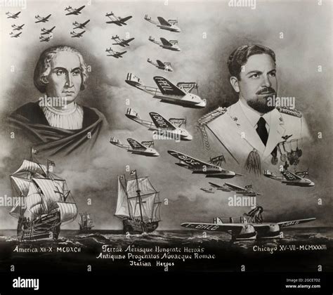 Italian heroes, side by side comparison between Italo Balbo, an fascist ...