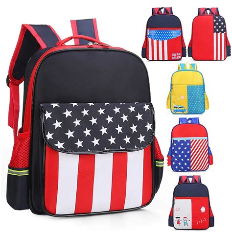 Kid's Backpack Inf Mochila Cartoon Bag Flag Kindergarten Schoolbag Girl ...