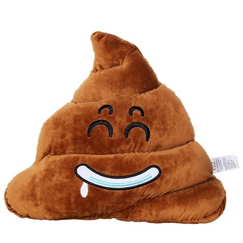 Buy EvZ® 35cm Emoji Poo Emoticon Brown Cushion Pillow Stuffed Plush ...