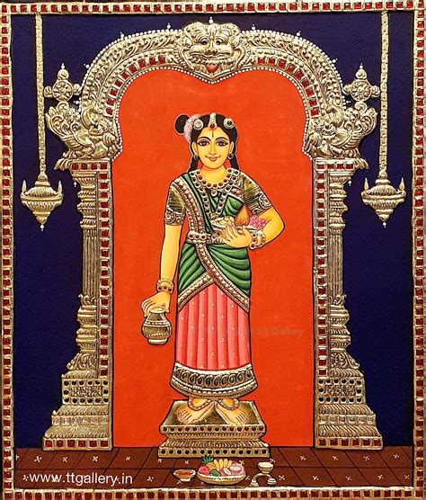 TTAGALLERY AKKA AMMAL TANJORE Painting (35 inch X 29 inch X 2 inch ...