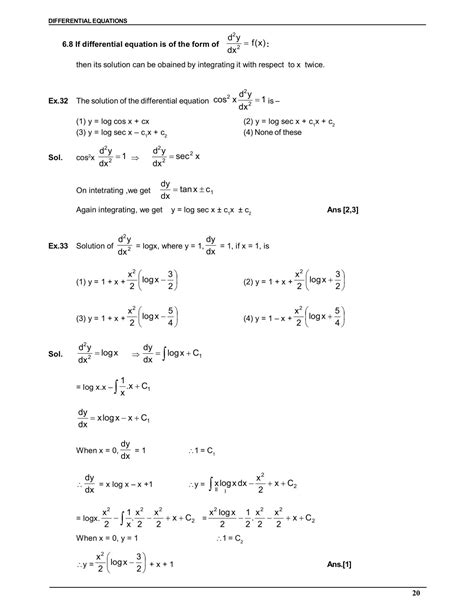 Differential Equations Class 12 Notes for IIT JEE