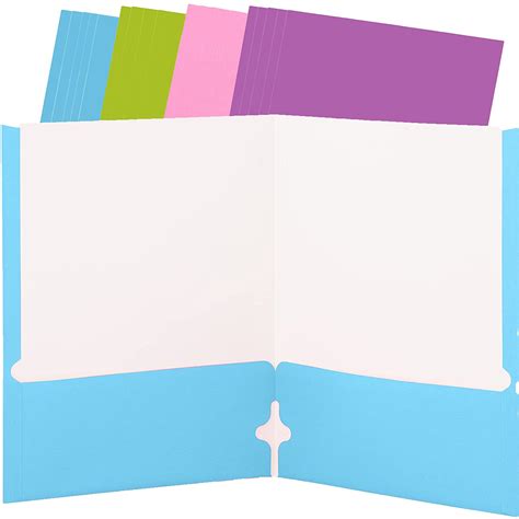 Enday Folders with Pockets 2 Pocket Folders with Holes for 3 Ring ...