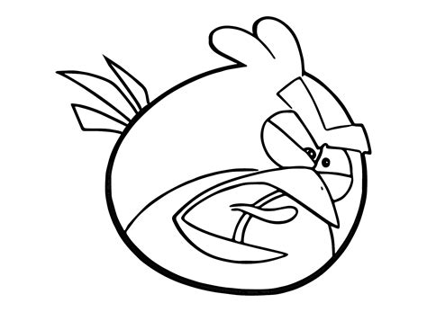 Angry Birds Red Coloring Page