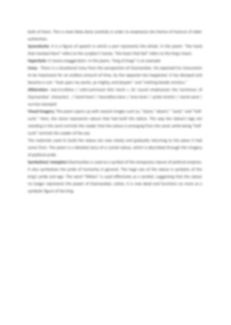 SOLUTION: Percy Bysshe Shelley - Ozymandias (poem) full study guide ...