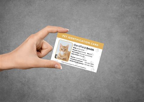 Editable Pet ID Card Template, Custom Dog ID Card Template, Printable ...