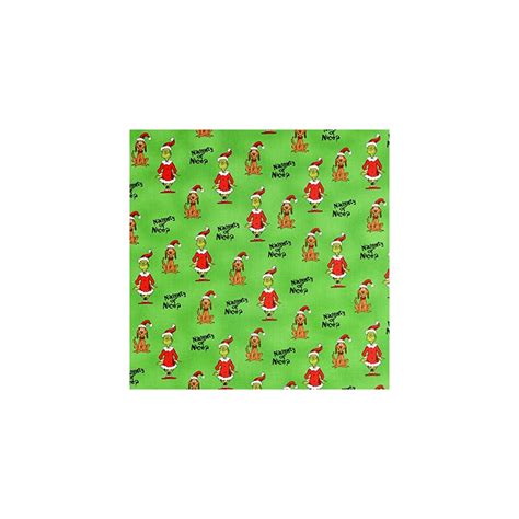 Buy Robert Kaufman How the Grinch Stole Christmas Naughty or Nice Green ...