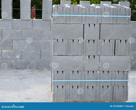 Pallet with Concrete Blocks Stock Photo - Image of concrete, equipment ...