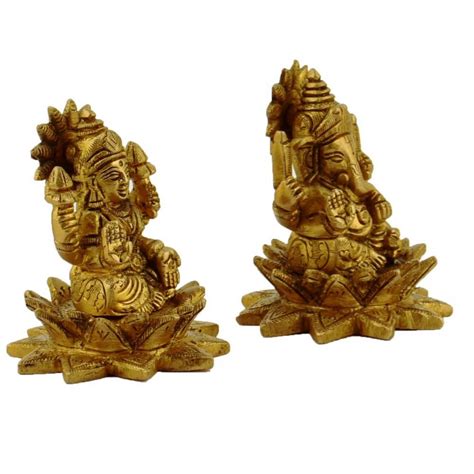 The Advitya | Brass Lakshmi Ganesha Statue
