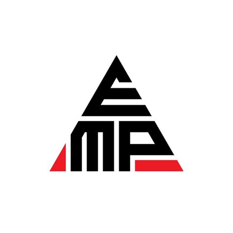 Logotipo de triângulo EMP com forma triangular EMP triângulo design de ...