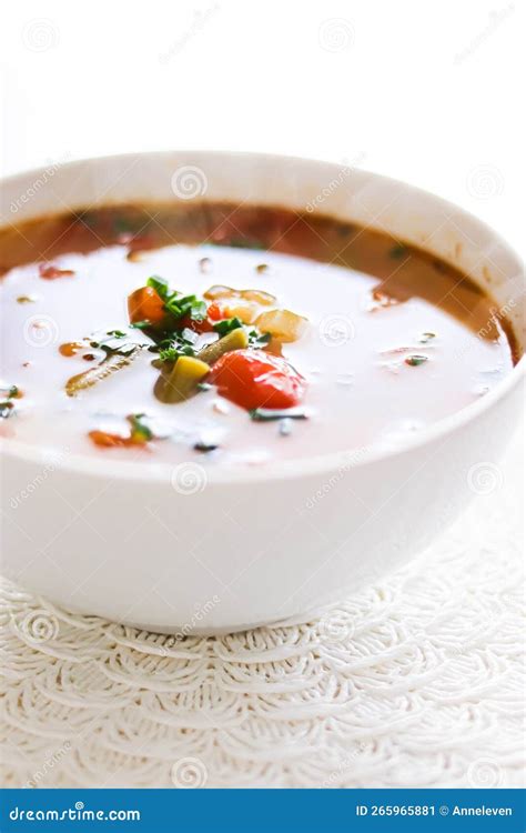 Hot Vegetable Soup in Bowl, Comfort Food and Homemade Meal Stock Image ...