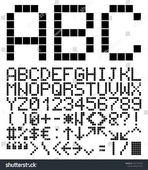 Old Computer Pixilate Font 5x7 Pixels Stock Vector (Royalty Free ...