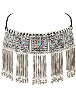 Buy Unique Look Oxidised German Silver Afghani Tribal Fancy Necklace ...