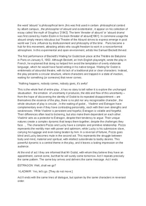 The absurdity of absurd - the word ‘absurd ‘is philosoplhical term ...