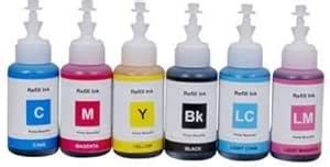 Ozer Refill Ink for Epson L805 Ink Tank Printer - 6 Colors - 70 ML Each ...