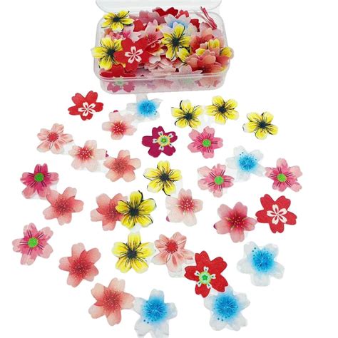 Buy crystalyhj 170pcs Edible Flower Wedding Cake Topper Decorations ...