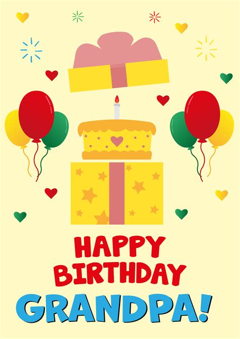 Happy Birthday Grandpa - 10 Free PDF Printables | Printablee