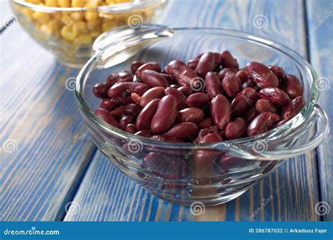 Sweet Corn and Boiled Red Beans Stock Photo - Image of food, kernel: 286787032
