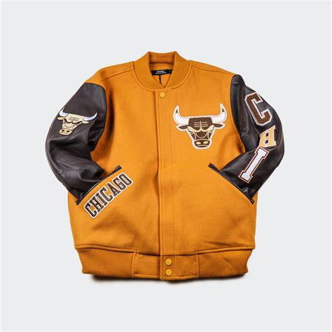 Pro Standard Chicago Bulls Varsity Jacket Brown | Chicago City Sports