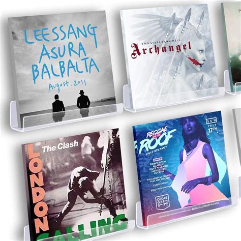 Buy 12 inch Clear Vinyl Records Wall Shelf Invisible Arcylic Floating ...