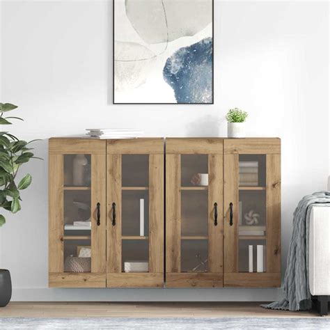 Armarios de pared 2 pcs Roble artesanal 69,5 x 34 x 90 cm | Leroy Merlin