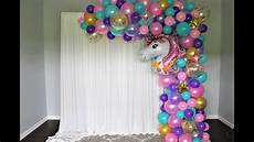 Backdrop With Balloon Garland by Unicorn Backdrop Balloon Garland Diy How To Clean With Backdrop With Balloon Garland