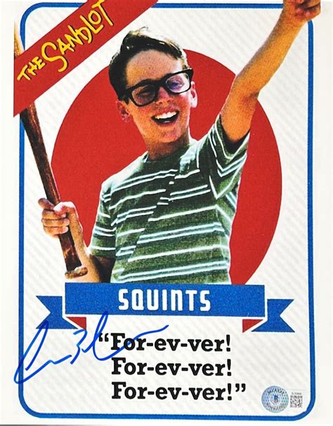 Chauncey Leopardi "Squints" Signed 8x10 Beckett Authen #2 The Sandlot ...