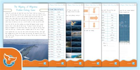The Mystery of Migration Problem Solving Game (teacher made)