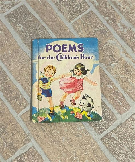 1939 Poems for the Children's Hour Book by Jane Wheeler - Etsy