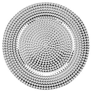 Buy Koyal Wholesale Round 13" Shiny Metallic Silver Charger Plates ...