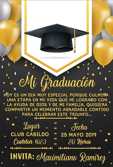 Invitaciones de fiesta de graduación | Tarjetas de promocion ...