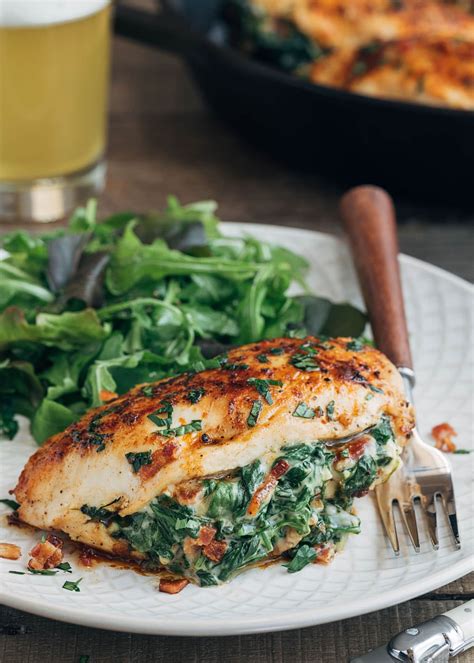 Spinach Stuffed Chicken Breasts - Striped Spatula