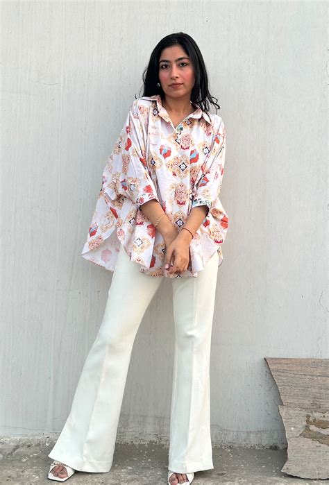 Side Gathered Tile Shirt – Seher Studio