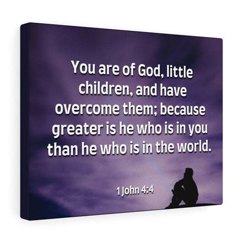 Scripture Walls 1 John 4:4 Overcome Bible Verse Canvas Christian Wall ...