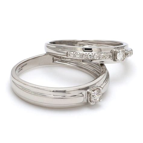Harmony Platinum Couple Rings with Diamonds JL PT 530 – Jewelove™
