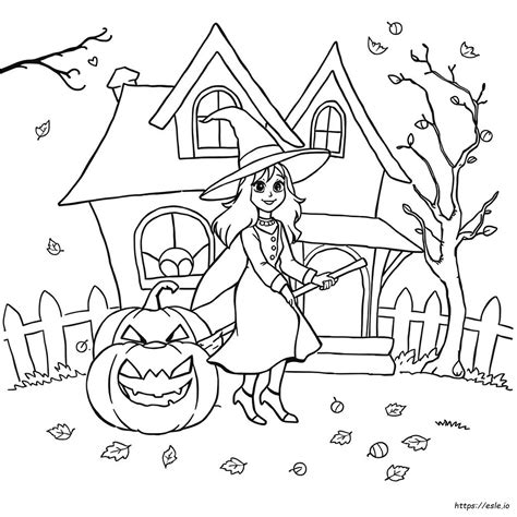 Free Coloring Pages Halloween Witches