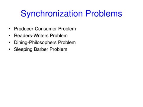 Image result for Synchronization Problems