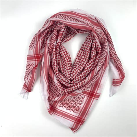 Adult Men Arab Head Scarf Keffiyeh Middle East Desert Red Shemagh Wrap ...