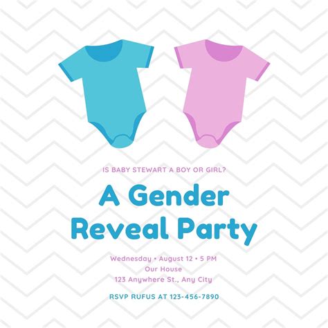 Free custom printable gender reveal invitation templates | Canva