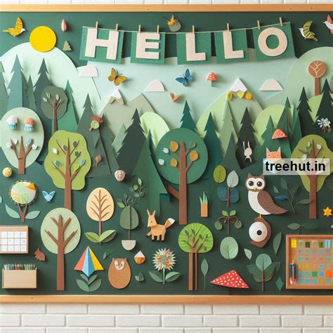 Forest Bulletin Board Ideas, Door Decor, Hallway Display and Wildlife ...