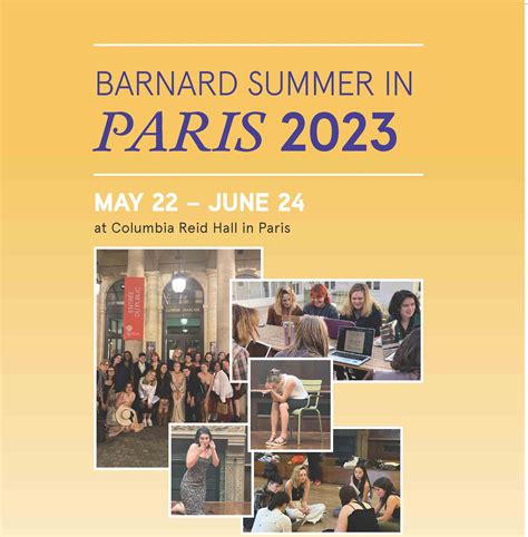 Barnard Summer 2023 Programs in Paris - Info Session | Barnard College