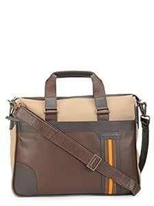 Phive Rivers Mens Leather Laptop Bag/Messenger Bag (Khaki) - Buy Phive ...