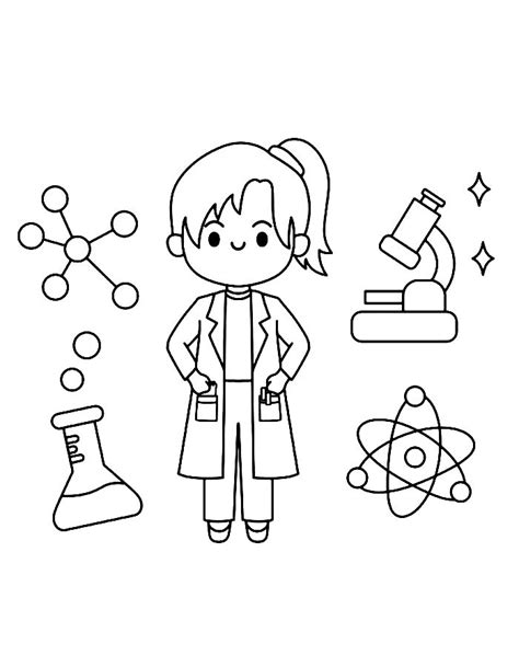 Science Coloring Pages 的图像结果